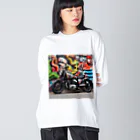 the blue seasonのストリートアートに映えるカスタムバイク Big Long Sleeve T-Shirt