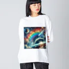 8kn356231の宇宙 ビッグシルエットロングスリーブTシャツ