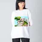 atelier_lapislazuliの桜 ビッグシルエットロングスリーブTシャツ