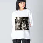 KIO MAKITAのねこと馬車 Big Long Sleeve T-Shirt