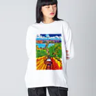 GALLERY misutawoのハンガリー ブダ城ケーブルカーとブダペストの街並み Big Long Sleeve T-Shirt