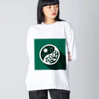 Qten369の地球を守ろう ビッグシルエットロングスリーブTシャツ