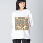 march springのアートヌーボー　ボタニカル ビッグシルエットロングスリーブTシャツ