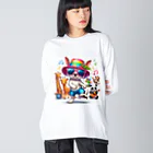 パカオのダンシングアニマル ビッグシルエットロングスリーブTシャツ