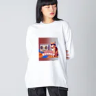 catnip factoryのレトロニャンコ Big Long Sleeve T-Shirt