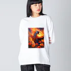 タカヤマ・サイトの蘇る炎、希望の翼・不屈の精神を持つ不死鳥 Big Long Sleeve T-Shirt