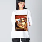 シロクマペンギンの鉄道模型好きの寿司屋の大将 Big Long Sleeve T-Shirt