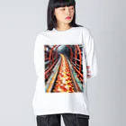 入力中. . .の魅惑の廃墟ジェットコースターピザレール Big Long Sleeve T-Shirt