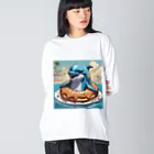 HIROYAN5935のドーナッツ好きのイルカのクーちゃん Big Long Sleeve T-Shirt