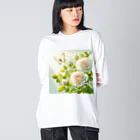 Rパンダ屋の「白薔薇」グッズ Big Long Sleeve T-Shirt