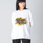 freehandの蜀の将軍・張飛 Big Long Sleeve T-Shirt