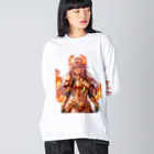 ヴィヴィオの炎の鎧 Big Long Sleeve T-Shirt