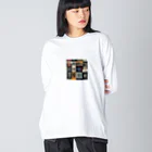 Harumi1230の海外エモいデザイン ビッグシルエットロングスリーブTシャツ