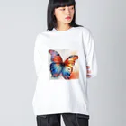 EHMforyouの美しい蝶　変容　導き　輝き Big Long Sleeve T-Shirt