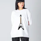 電気鉛筆工房のVギター（縦） Big Long Sleeve T-Shirt