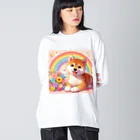 癒しのショップの夢の中の柴犬 Big Long Sleeve T-Shirt