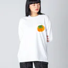 Lily bird（リリーバード）の熟れた柿 ビッグシルエットロングスリーブTシャツ