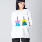 Lily bird（リリーバード）のカラフルハンドベル ビッグシルエットロングスリーブTシャツ