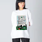 Noedewamaiの建築と瓶、置物など ビッグシルエットロングスリーブTシャツ