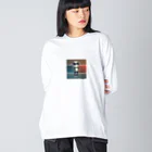 natura55のおしゃれ棒人間 Big Long Sleeve T-Shirt