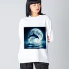 春薫杜のドルフィン Big Long Sleeve T-Shirt