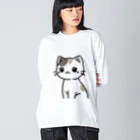 チェリモヤのみけねこ ビッグシルエットロングスリーブTシャツ