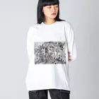 White-Holeのライトランゲージアート ビッグシルエットロングスリーブTシャツ