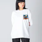 G線上のシュナウザーのアクション・プードル！自由の疾走 Big Long Sleeve T-Shirt