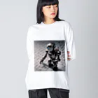 Yuelの作曲ロボット ビッグシルエットロングスリーブTシャツ