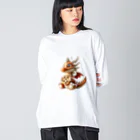 ドラゴンとわたしのドラゴンとビスケット Big Long Sleeve T-Shirt