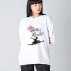 Saori_k_cutpaper_artのBallet Lovers Ballerina Big Long Sleeve T-Shirt