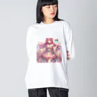 surasuramusumeのピンクの髪の「ジェム」 Big Long Sleeve T-Shirt