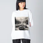 aircooled3の白黒ワーゲン大行列 Big Long Sleeve T-Shirt