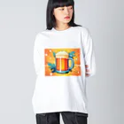 山田綾の夏到来ビールグッズ！Beerで皆で盛り上がろう！ Big Long Sleeve T-Shirt