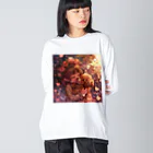 AQUAMETAVERSEの愛犬の愛心温まる愛情　なでしこ1478 Big Long Sleeve T-Shirt