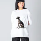 チェリモヤのイタリアン グレイハウンド 02 Big Long Sleeve T-Shirt