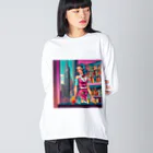 HOSHI-TANEKO🌠の🌃摩天楼バー🍸美女✨ Big Long Sleeve T-Shirt