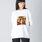 akinyan3128のご機嫌斜め(スコティッシュフォールド) Big Long Sleeve T-Shirt