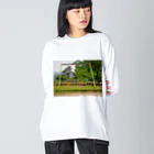 morinoyouseiの公園のブランコ ビッグシルエットロングスリーブTシャツ