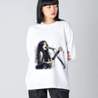 MY.LILILALAのロックな女 Big Long Sleeve T-Shirt