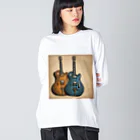 はちみつあめのヴィンテージギター Big Long Sleeve T-Shirt