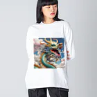 ハッピーハッピープラザ！の虹龍 Big Long Sleeve T-Shirt