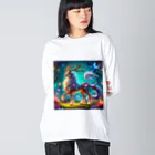 ハッピーハッピープラザ！のユニコーン Big Long Sleeve T-Shirt