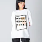 MAHAKD2064のMAKE HAPPY KIDS ビッグシルエットロングスリーブTシャツ