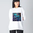 chika_22の羽根の柄 Big Long Sleeve T-Shirt