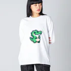 waniwanipanikuのデフォルメされたワニ Big Long Sleeve T-Shirt