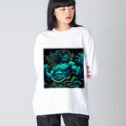 EIKATSU（和風テイスト）の蒼鬼 No1 Big Long Sleeve T-Shirt