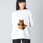 猫の小梅お嬢さんの小梅ちゃん　箱猫 Big Long Sleeve T-Shirt