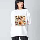 あとりえmignonのハロウィンドッグ Big Long Sleeve T-Shirt