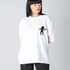 Lily bird（リリーバード）のシンプル ジャズダンサーシルエット Big Long Sleeve T-Shirt